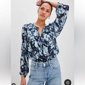 New Rails Nessie Top Indigo Blossoms Navy XS